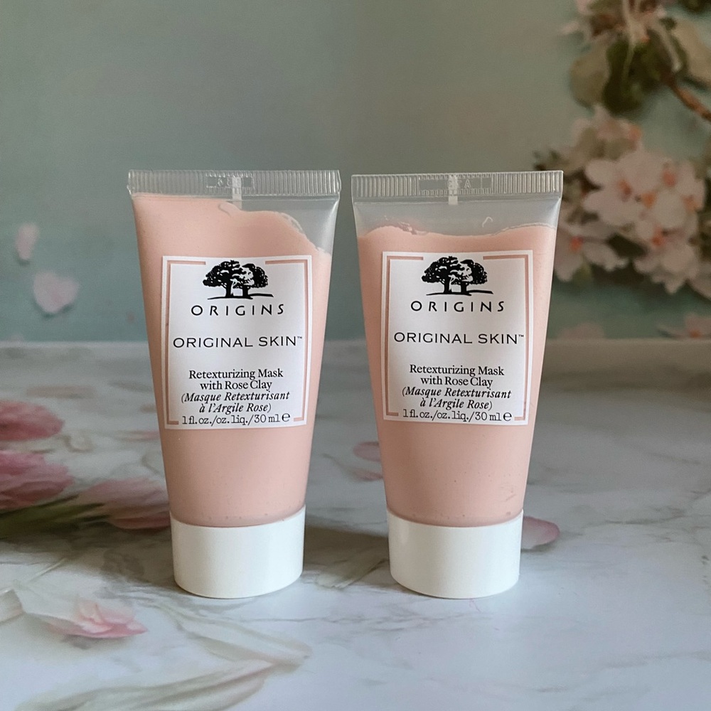 2x ORIGINS Original Skin Retexturizing Mask with Rose Clay 1oz/30ml Each Travel